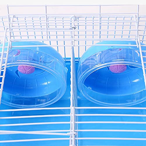 Wheel Delicate Hamster Dating cage Two Mice Fighting Isolation Cage for Pet Blue Isolation Cage Pet House Pet for Hamster Hedgehog Bunny Chinchilla Hamster Cages