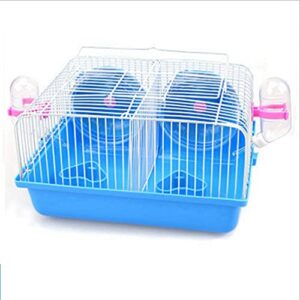 Wheel Delicate Hamster Dating cage Two Mice Fighting Isolation Cage for Pet Blue Isolation Cage Pet House Pet for Hamster Hedgehog Bunny Chinchilla Hamster Cages