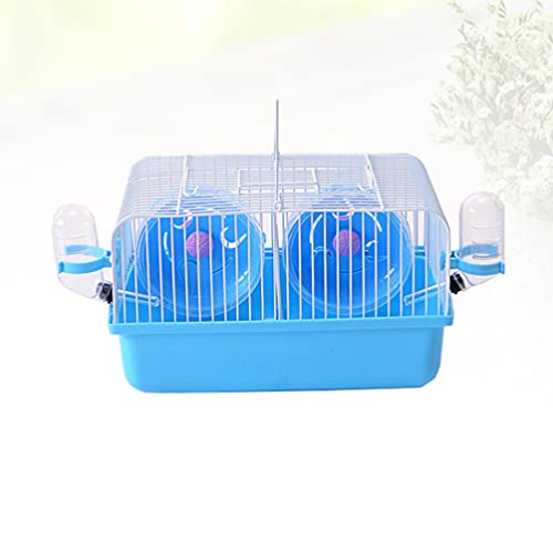 Wheel Delicate Hamster Dating cage Two Mice Fighting Isolation Cage for Pet Blue Isolation Cage Pet House Pet for Hamster Hedgehog Bunny Chinchilla Hamster Cages