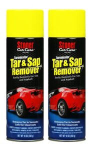 stoner car care 91154-2pk 10-ounce tarminator tar, sap, and asphalt remover safe on automotive paint and chrome on cars, trucks, rvs, motorcycles, and boats, pack of 2, clear