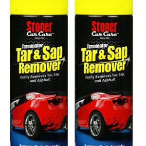 Stoner Car Care 91154-2PK 10-Ounce Tarminator Tar, Sap, and Asphalt Remover Safe on Automotive Paint and Chrome on Cars, Trucks, RVs, Motorcycles, and Boats, Pack of 2, Clear