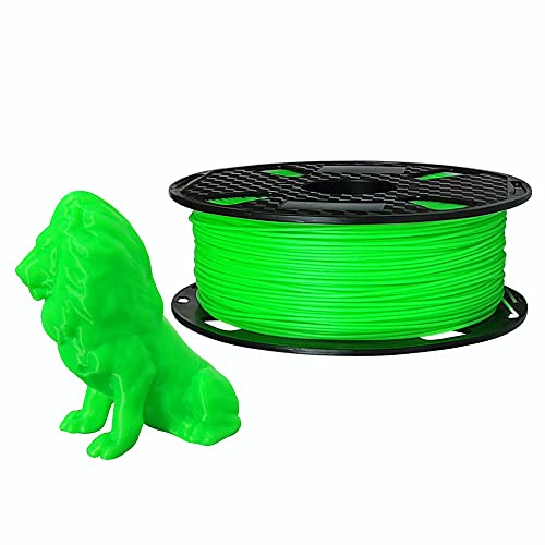 PLA Max PLA + Fluo Green PLA Filament 1.75 mm 3D Printer Filament 1KG 2.2LBS Spool 3D Printing Material Stronger Than Normal PLA Pro Plus Filament CC3D Bright Fluorescent Green Color