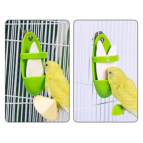 Pet Bird Cuttlebone Holder, Parakeet Cockatiel Budgies and Lovebird Standing Parrot Cuttlebone Holder