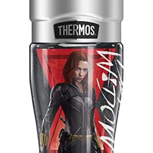 THERMOS MARVEL - Black Widow STAINLESS KING Stainless Steel Travel Tumbler, Vacuum insulated & Double Wall, 16oz