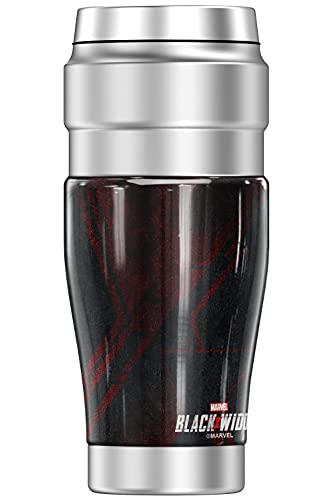 THERMOS MARVEL - Black Widow STAINLESS KING Stainless Steel Travel Tumbler, Vacuum insulated & Double Wall, 16oz