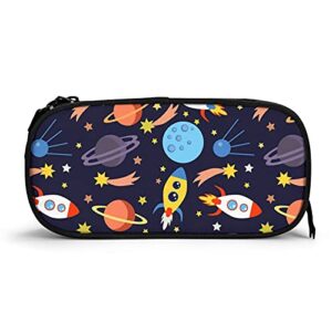 blue astronaut.webp pencil case large capacity zipper pouch holder for high middle primary student aesthetic teen girl boy office men women adults portable