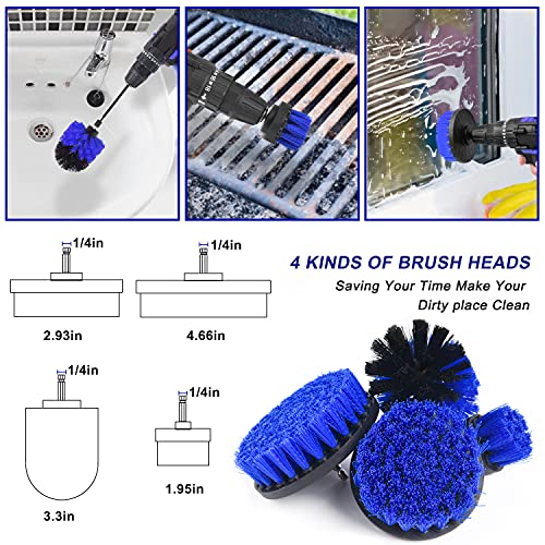 21Pcs Car Detailing Brush Set, Car Detailing Kit, Auto Detailing Drill Brush Set, Car Detailing Brushes, Car Buffing Sponge Pads Kit,Car Wash Kit,Car Cleaning Tools Kit for Interior,Exterior,Wheels