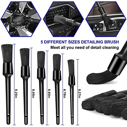 21Pcs Car Detailing Brush Set, Car Detailing Kit, Auto Detailing Drill Brush Set, Car Detailing Brushes, Car Buffing Sponge Pads Kit,Car Wash Kit,Car Cleaning Tools Kit for Interior,Exterior,Wheels