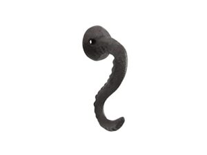 handcrafted nautical decor cast iron octopus tentacle decorative metal wall hook 4.5"