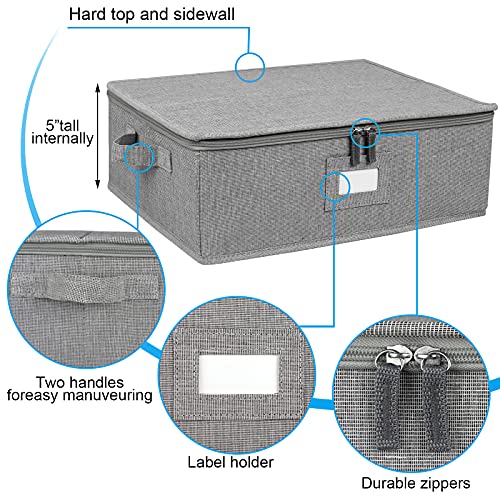 VTVT Cup and Mug Storage Box with dividers,Protects for 12 Coffee Mugs and Tea Cups,Hard Shelled for Glassware Moving (Cups Storage)