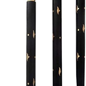 Halloween Walking Cane (37 Inch) Unique Gentleman Decorative Wooden Folding Walking Sticks with Brass Inlay Design Handle for Senior CitizenWalking Sticks and Canes for Men/Women/Seniors