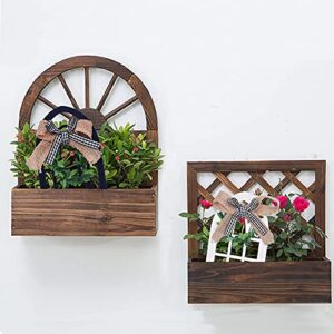 4-Piece Wooden Farmhouse Window Black and White Lattice Tiered Tray Decoration Cathedral Arched Window Wall Decor Home Kitchen Shelf Tier Photo Props Mini Rustic Window Frame Decoration Items (4 pcs)