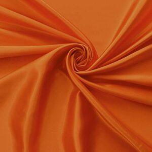 silky satin fabric for wedding, bridal decoration, fashion crafts 42'' wide fabric (1 yard, orange)