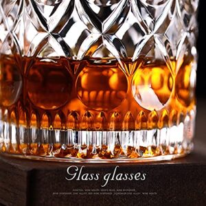 Aoeoe Whiskey Glasses Set of 4, 11 OZ Old Fashioned Glasses, Bourbon Glasses, Premium Scotch Glasses, Rocks Glasses, Cocktail Glasses, Clear Rum Glasses, Bar Glasses, Whiskey Glasses for Men