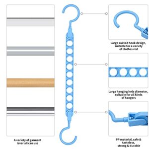 Fancy Home 6 Pack Magic Closet Organizers ,9 Hole Space Saving Clothes Hangers for Heavy Clothes, Closet Organizer Hangers for Dorm Room Essentials, Large