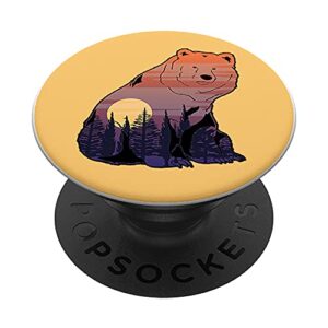 outdoors wild animal sunset forest trees wildlife brown bear popsockets swappable popgrip
