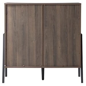 WAMPAT Buffet Cabinet with 6 Storages, Modern Kitchen Storage Cabinet Industrial Farmhouse Coffee Bar Table, Multipurpose Side Console Table for Living Room, Bathroom (Brown)