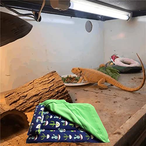 kathson Bearded Dragon Bed with Pillow and Blanket Hideout Habitat Reptile Sleeping Bed Soft Warm Sleeping Bag for Lizard Leopard Gecko Chameleons and Small Animals