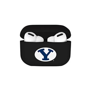otm essentials officially licensed brigham young university earbuds case - black - compatible with airpods pro and mobile charging