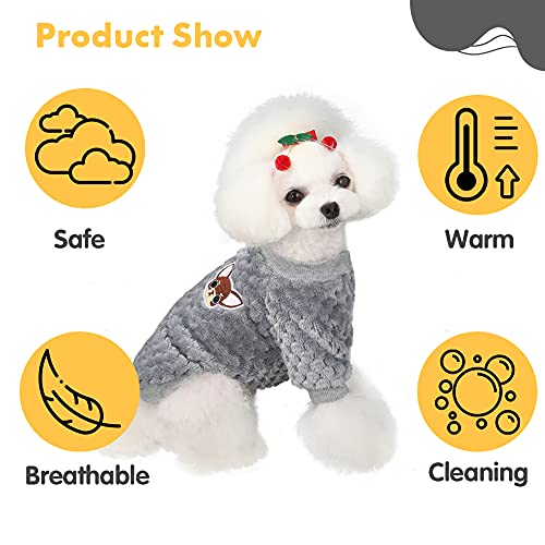 Sheripet Puppy Clothes, Soft Puppy Sweaters for Small Dogs Girl Boy, Warm Pet Sweater for Puppy Girl or Boy, Pet Cold Weather Clothes Outfit for Dogs or Cats, Size M