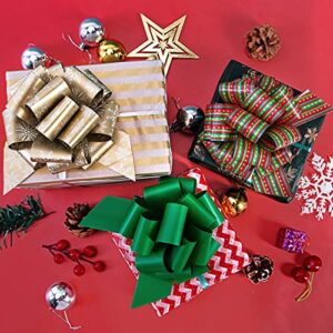 12 PCS Christmas Bows for Gift Wrapping, Large Pull Bows for Present, Accessory for Xmas Gifts, Bouquet, Basket, Bottles Gifts Decoration, Gift Wrapping and Present Decor