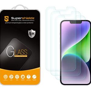 (3 Pack) Supershieldz Designed for iPhone 14 / iPhone 13 / iPhone 13 Pro (6.1 inch) Tempered Glass Screen Protector, Anti Scratch, Bubble Free