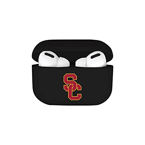 OTM Essentials Officially Licensed University of Southern California Trojans Earbuds Case - Black - Compatible with AirPods PRO