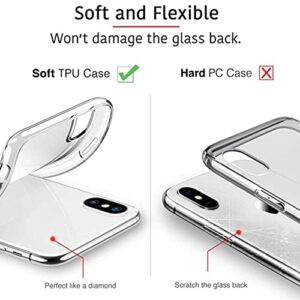 Phone Case for OnePlus Nord N10 5G (6.49"), with [1 x Tempered Glass Protective Film], KJYF Clear Soft TPU Shell Ultra-Thin [Anti-Scratch] [Anti-Yellow] Case for OnePlus Nord N10 5G - DU05