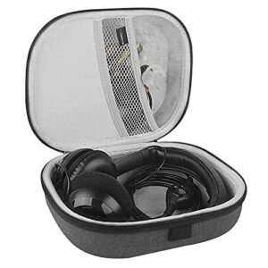 Geekria Shield Headphones Case Compatible with Logitech H340 USB, H390 USB, H151, Zone 750, H390 USB Case, Replacement Hard Shell Travel Carrying Bag with Cable Storage (Black)