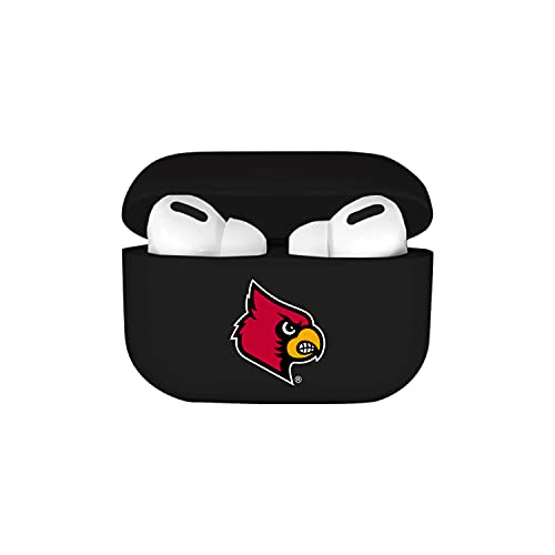 OTM Essentials Officially Licensed University of Louisville Earbuds Case - Black - Compatible with AirPods PRO and Mobile Charging