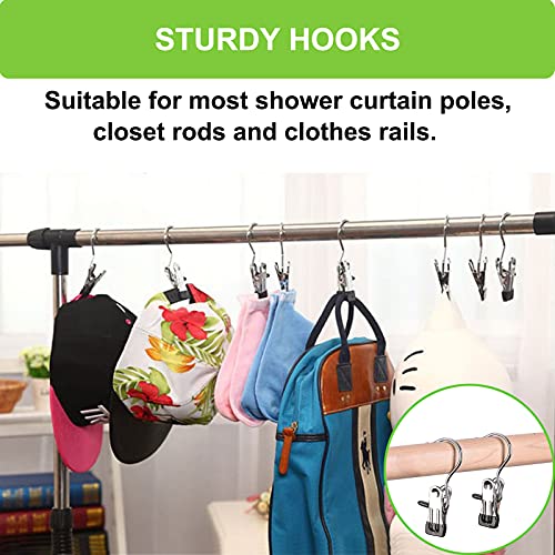 Boot Hangers Clips Laundry Hooks Hanging Clips Clothes Pins Closet Hanger Organizer Clamps Socks Towel Clips Heavy Duty Clothespins Bulk Hanger Clips for Closet Travel Pants Socks Handbags, 12 Pack