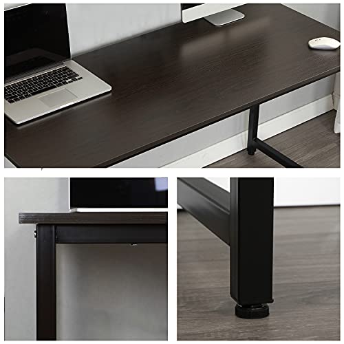 DlandHome 31.5 inches Small Computer Desk Modern Home Office Desk/Workstation/Table, Black