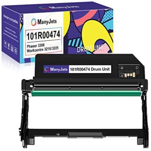 manyjets compatible 101r00474 3215 drum cartridge replacement for xerox workcentre 3215 3215ni 3225 3225dni phaser 3260 3260di 3260dni 3052 printer toner cartridge (drum,1-pack)