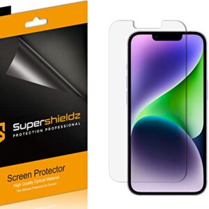 (6 Pack) Supershieldz Designed for iPhone 14 / iPhone 13 / iPhone 13 Pro (6.1 inch) Screen Protector, High Definition Clear Shield (PET)