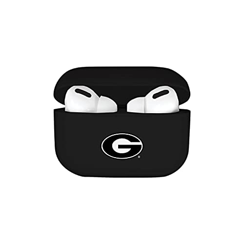 OTM Essentials Officially Licensed University of Georgia Bulldogs Earbuds Case - Black - Compatible with AirPods PRO