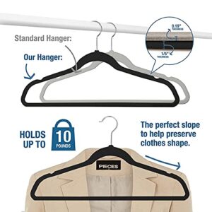 MOERKADA Big Clothes Hangers 50pack Non-Velvet Thin Plastic Hangers for Clothes -Heavy Duty Coat Hanger Set -Space-Saving Closet Hangers,Functional Non-Flocked Hanger