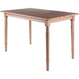 pemberly row 47" transitional solid wood dining table in natural