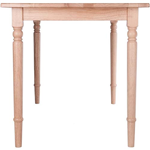 Pemberly Row 47" Transitional Solid Wood Dining Table in Natural