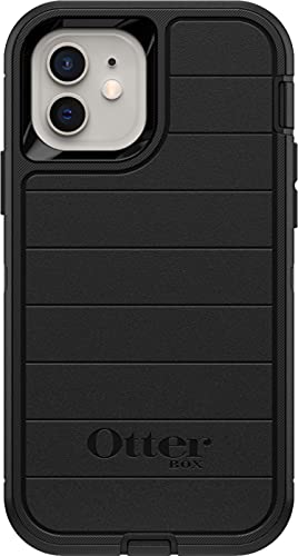 OtterBox Defender Series Case & Holster SCREENLESS Edition for iPhone 12 Mini - Non-Retail Packaging - Black - with Microbial Defense