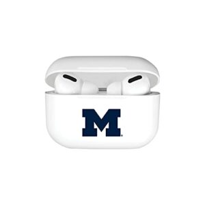 otm essentials officially licensed university of michigan wolverines earbuds case - white - compatible with airpods pro