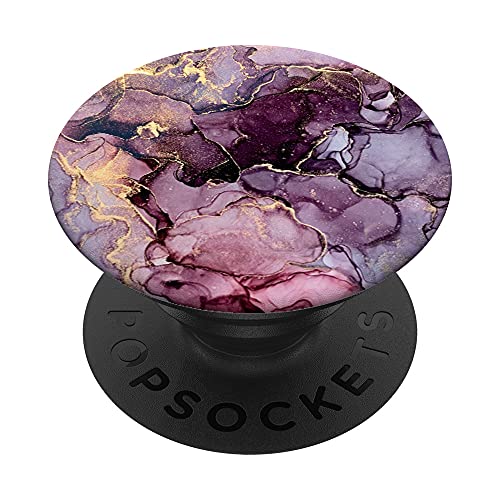 Cool Purple-Gold Landscape Natural-Marble PopSockets Swappable PopGrip