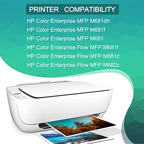 GREENBOX Compatible Toner Cartridge Replacement for HP 657X CF470X CF471X CF472X CF473X for Color Enterprise MFP M681dh M681f M681 Flow MFP M681f M681z M682z Printer (4 Pack)