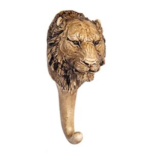 bestysuperstore tiger head shaped single hook hanger rustic animal coat hat towel key holder hooks decorative for wall (tiger)