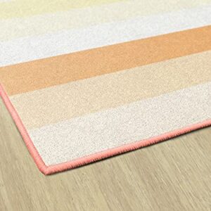 Flagship Carpets Schoolgirl Style Simply Safari Sunset Stripes Classroom Area Rug for Indoor Classroom Learning or Kid Bedroom Educational Play Mat, 5'x7'6"