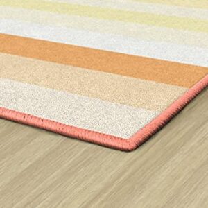 Flagship Carpets Schoolgirl Style Simply Safari Sunset Stripes Classroom Area Rug for Indoor Classroom Learning or Kid Bedroom Educational Play Mat, 5'x7'6"