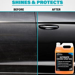 Relentless Drive Car Wax Kit (Gallon) - Wet or Waterless Ceramic Wax & Microfiber Towel - Car Wax Spray Provides The Perfect Ceramic Coating for Cars