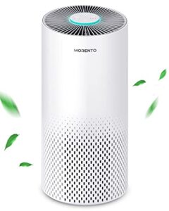 air purifiers for home large room up to 1076 ft², morento h13 hepa air purifiers for bedroom 22 db,air cleaners for pet dust smoke mold pollen, odor smoke eliminator,with 7 color light, kilo, white