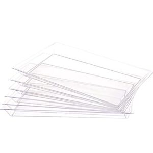 sut 12 pack clear plastic serving trays, 15’’×10’’ rectangle serving platters disposable food trays for weddings and parties