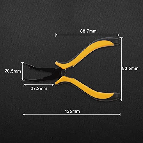 LEONTOOL Micro RC Car Ball Link Pliers 5 Inch Ball Link Clamp Plier Ball Curved Tip Bent Head Airplane Car Repair Tool for RC Vehicles RC Helicopter Airplane Car