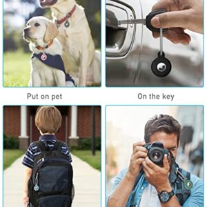 PXHDCN Airtag Keychain [Skin-Friendly Silicone Case], 5 Pack Anti-Scratch Shock-Absorbing Airtag Holder for Apple Air Tag(2021), Airtag Accessories for Keys, Backpacks, Pet, The Valuables